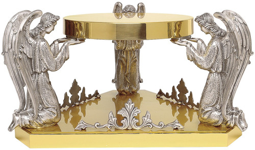 24K Gold-Plated Thabor with Three Adoring Angels 
