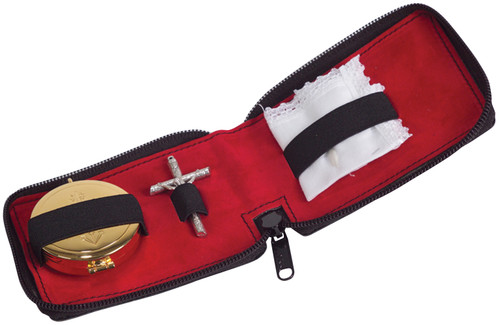 Compact Sick Call Set with Leather Zipper Case 