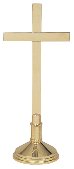 Solid Brass Altar Cross – 17" H