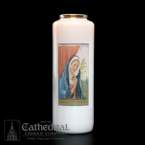 6-Day Glass Bottle Candles ~ Full color images, produced on highly durable film.   Candles can be purchased individually or as a case (12 candles)