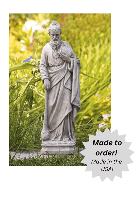 St. Jude Outdoor Cement Garden Statue - 16" or 26" 