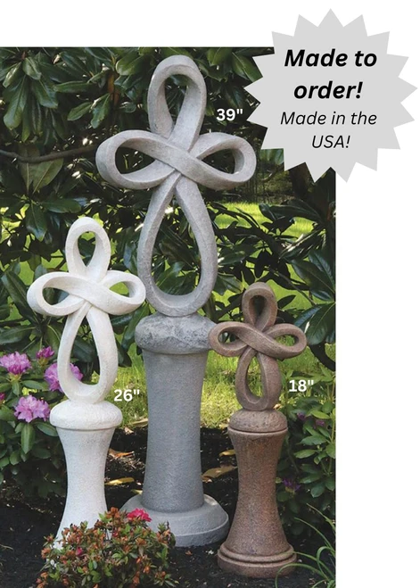 Handcrafted Cast Stone Eternity Cross