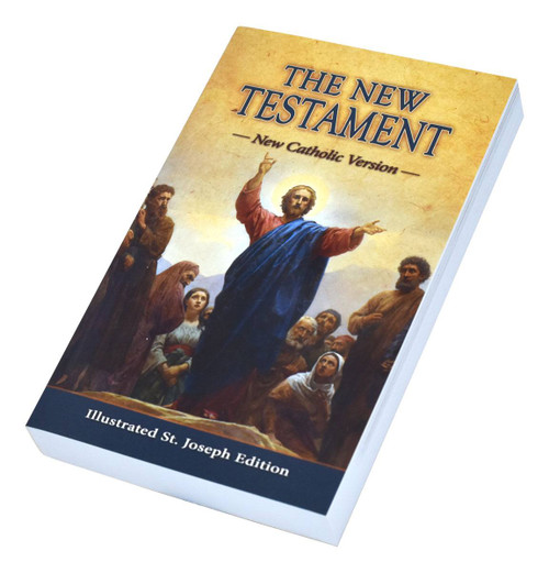 In conformity with the Church's translation guidelines, the New Catholic Version (NCV) is intended to be used by Catholics for daily prayer and meditation, as well as private devotion and group study as an alternative to other translations currently available. This faithful, reader-friendly translation of the New Testament was prepared by the same team that prepared the NCV Psalms released in 2002 and has been widely acclaimed for its readability and copious, well-written, and informative footnotes. The volume offers many recognizable St. Joseph Edition features, including easy-to-read type, nearly 40 black-and-white photos and full-page illustrations, an Analytical Index, a Liturgical Index of the Sunday Gospels, Readings for the Major Feasts of the Year, the Miracles of Jesus, the Parables of Jesus, and a map of the Journeys of St. Paul. This is a convenient New Testament for those who wish to carry a copy in a pocket or purse. Set in 10-pt. type, this New Catholic Version edition measures 4” x 6-1/4” and is bound in a flexible, attractive full-color paper cover.