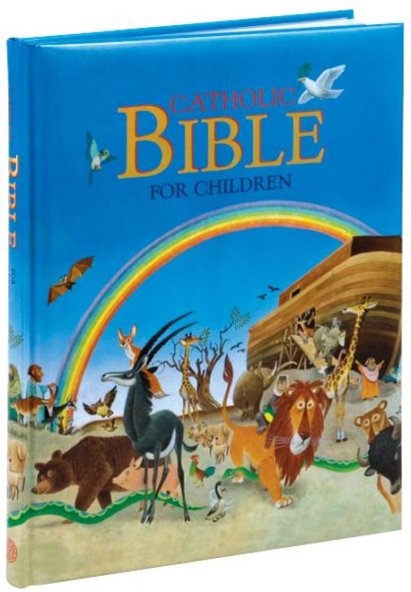 Over 75 Bible stories for children, richly illustrated in full color. From the story of creation to the travels of St. Paul, this volume will educate and delight children.  Measures 8 1/2" X 11" ~ 144 pages ~ Padded Hard Cover. Perfect gift for a child!