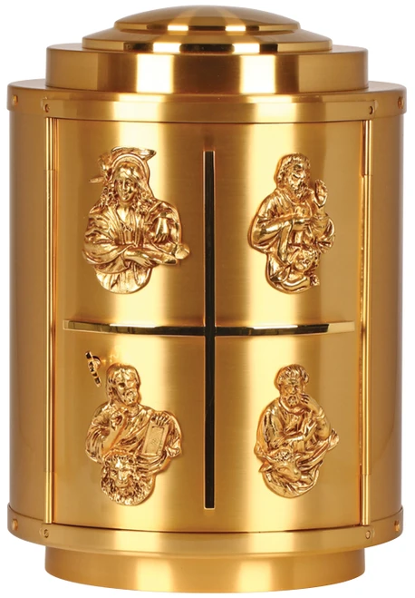 24K Two-Tone Gold-Plated Tabernacle with Four Evangelists