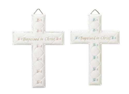 Baptized in Christ Quilted Wall Cross