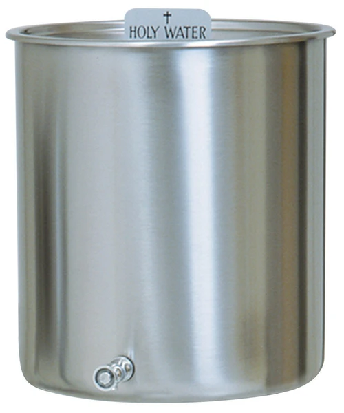 Stainless Steel Holy Water Tank with Cover & Spigot
