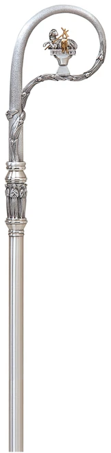 Agnus Dei Bishop’s Crozier with Six Adoring Angels & Case – Silver or 24K Gold-Plated Finish – 71"