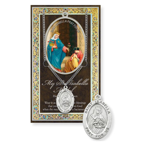 St. Isabella Prayer Card and Pewter Medal