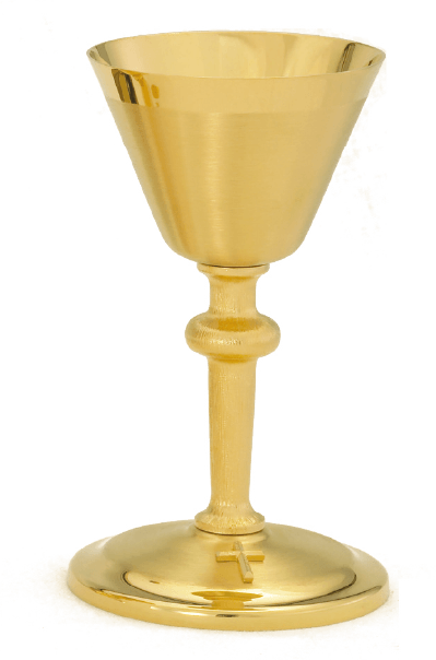 24K Gold Chalice & Scale Paten and Matching Ciborium - Satin Finish 