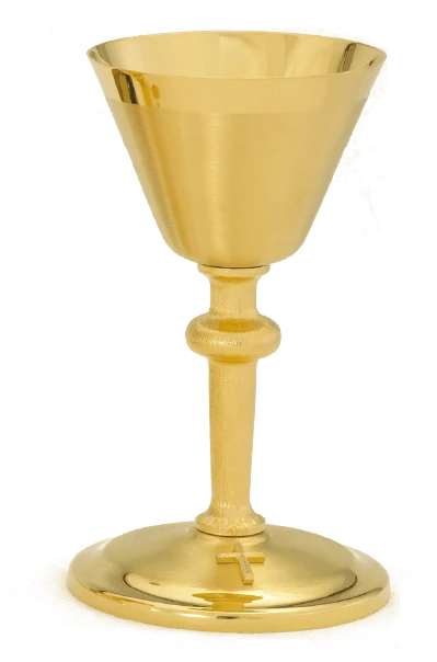 24K Gold Chalice & Scale Paten and Matching Ciborium - Satin Finish 