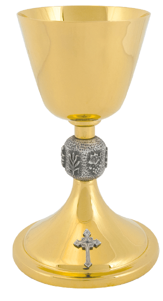 24K Gold Two-Tone Chalice with Scale Paten 