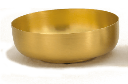Open Ciborium Bowl - Silver Plated or 24K Gold Plated - Satin Finish 