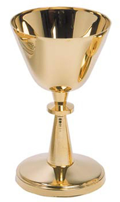 Chalice K233
Gold plated Chalice
5" Height
3" Diameter
5 ounce capacity
Complements ciborium (K234) and well paten (K233-P)