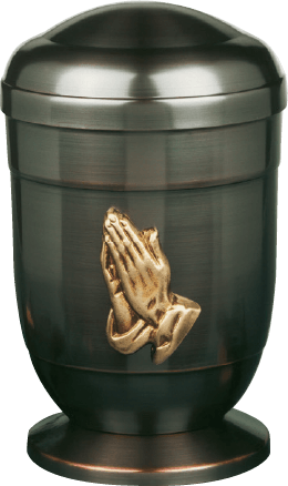 Praying Hands Copper Urn 