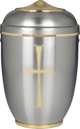 Heaven's Cross - Silver Aluminum Urn 