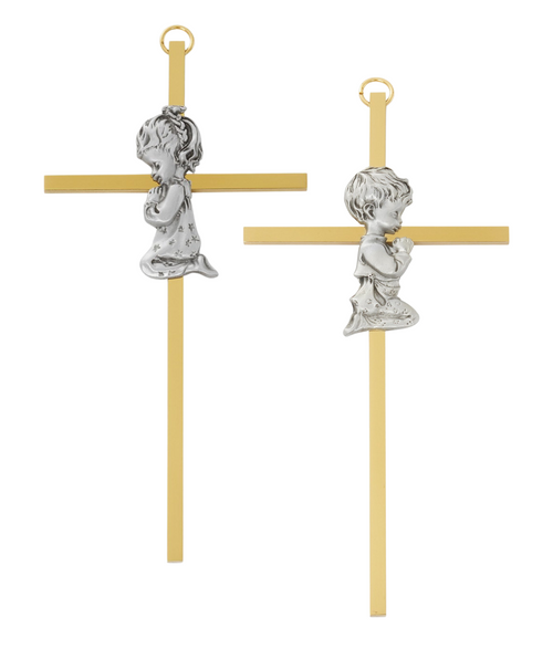 6" Two-Tone Baptismal Wall Cross