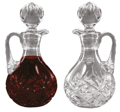 Lead Crystal Cruets - 6" 