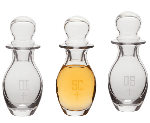 3-Piece Glass Chrismal Set - 6 Ounce