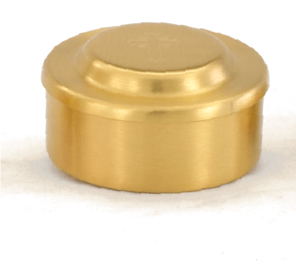 24K Gold-Plated Host Box with Etched Cross 