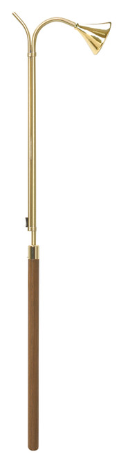 Candle Lighter with Solid Walnut Handle – Brass or Nickel Finish