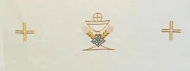 Chalice & Host Embroidered Washable Fitted Altar Cloth