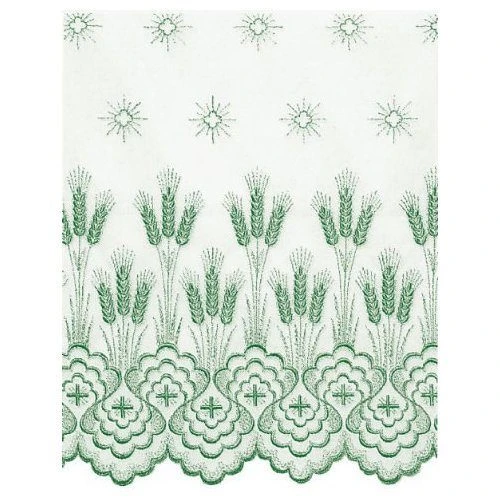 Wheat Embroidered Sheer Nylon Tabernacle Veil Fabric – 42" Wide