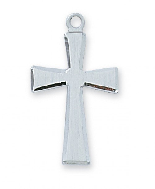Sterling Silver Cross Pendant - 18" Chain