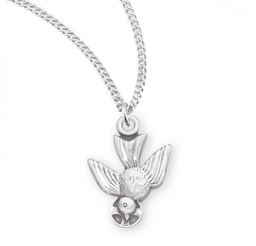 Sterling Silver Holy Spirit Medal - 18" Chain