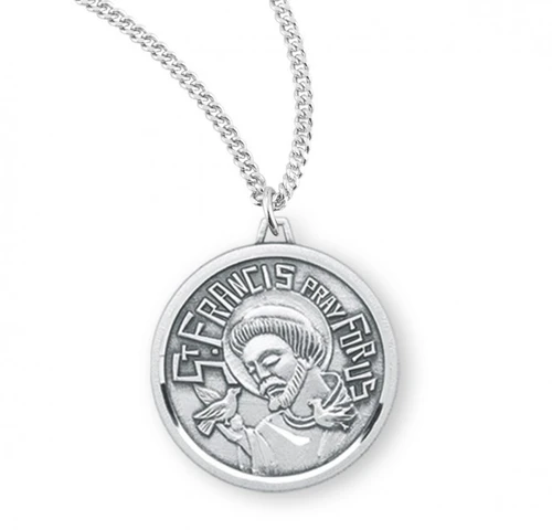 Medal comes on a 18" rhodium plated chain.