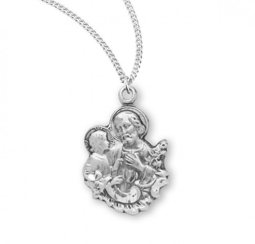 Sterling Silver St. Joseph Medal - 16" Chain