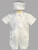 Boys Satin Romper Set with Embroidered Vest