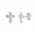 Sterling Silver Cubic Zirconia Cross Earrings