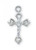 Girls Crucifix 1/2" Crucifix. Rhodium Plated Pewter Crucifix comes on a 16" Rhodium Stainless Steel Chain. A white leatherette gift box is included. Made in the USA