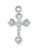 Rhodium Plated Petite Crucifix 