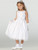 Communion Dress - Embroidered Organza with Satin Ribbon Trim 