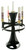 Floor Standing Advent Wreath with Solid Brass Accents - 54"