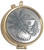 24K Gold-Plated Pyx with Pewter Chalice, Wheat & Grapes Emblem