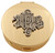 Brass Pyx with Pewter IHS Medallion – 12 Host Capacity