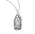 Sterling Silver Our Lady of Guadalupe Silhouette Pendant - 18" Chain