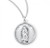 Sterling Silver Round Our Lady of Guadalupe Medal - 18" Chain