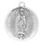 13/16" Round sterling silver Our Lady of Guadalupe Medal on an 18" rhodium plated chain in a deluxe velour gift box.