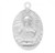 Sterling Silver Oval Immaculate Heart of Mary and Sacred Heart of Jesus Medal 