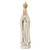 18.25"H Our Lady of Fatima figure. Created in a distressed wood style. Resin/stone mix