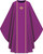 This chasuble features with galoon and embroidered cross on front and back. It comes in Purple, Green Red and Ecru. It is made from Elias fabric and is part of the Assisi series. Elias fabric is 100% polyester and is lightweight and durable.  The Chasubles measure 53"L x 63"W;. The chasuble has a plain collar and does come with an inside stole. Care instructions: Wash in warm suds, rinse well, do not wring. Hang wet to dry, no ironing needed. Please supply your Intitution’s Federal ID # as to avoid an import tax. Please allow 3-4 weeks for delivery if item is not in stock as it is shipped from overseas. 