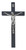 Blue Wood Crucifix with Silver Corpus - 10"