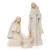 7-Piece Elegant Ivory Nativity Set with Scrollwork Detail 