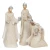 7-Piece Elegant Ivory Nativity Set with Scrollwork Detail 