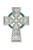 4 3/4"H Celtic Cross with green enameling. Celtic Cross comes gift boxed