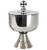 Stainless Steel Ciborium with Black Delrin Node & Hammered Silver-Plated Base – 400 Host Capacity